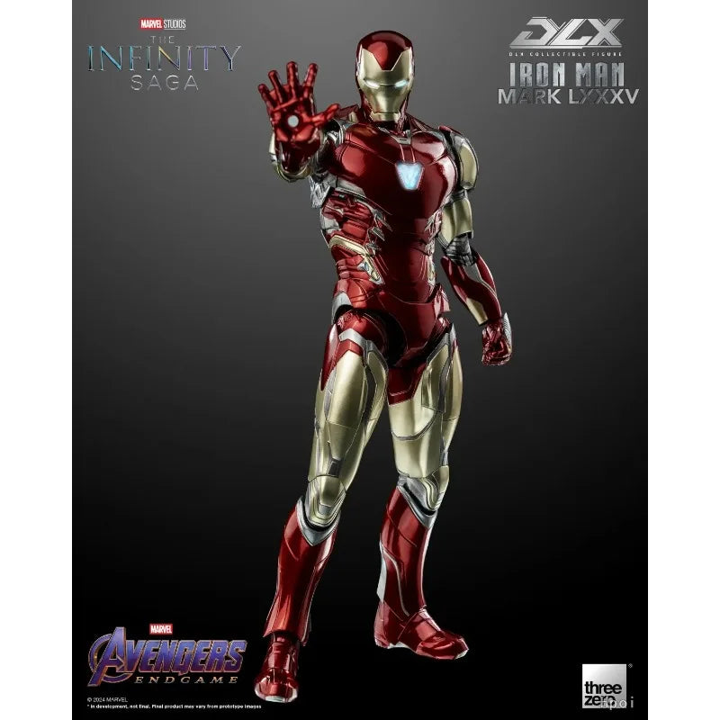 Original Threezero MARVEL 3Z0250 DLX Marvel Studios: The Infinity Saga Iron Man Mark 85 Anime Figure Model Toys Collection