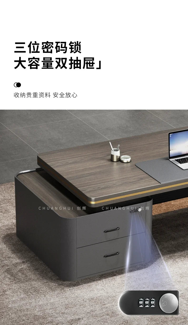 L Reception Office Table Adjustable Executive Work Pc Writing Desk Study Modern Mesa Escritorio Desk Accessories Furniture
