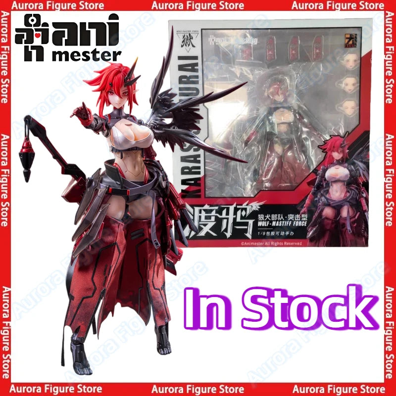 In Stock 100% Original AniMester 1/9 Wolf-Mastiff Force Karas Samurai Games Sexy Girl Doll Anime Action Figures Toys Models PVC