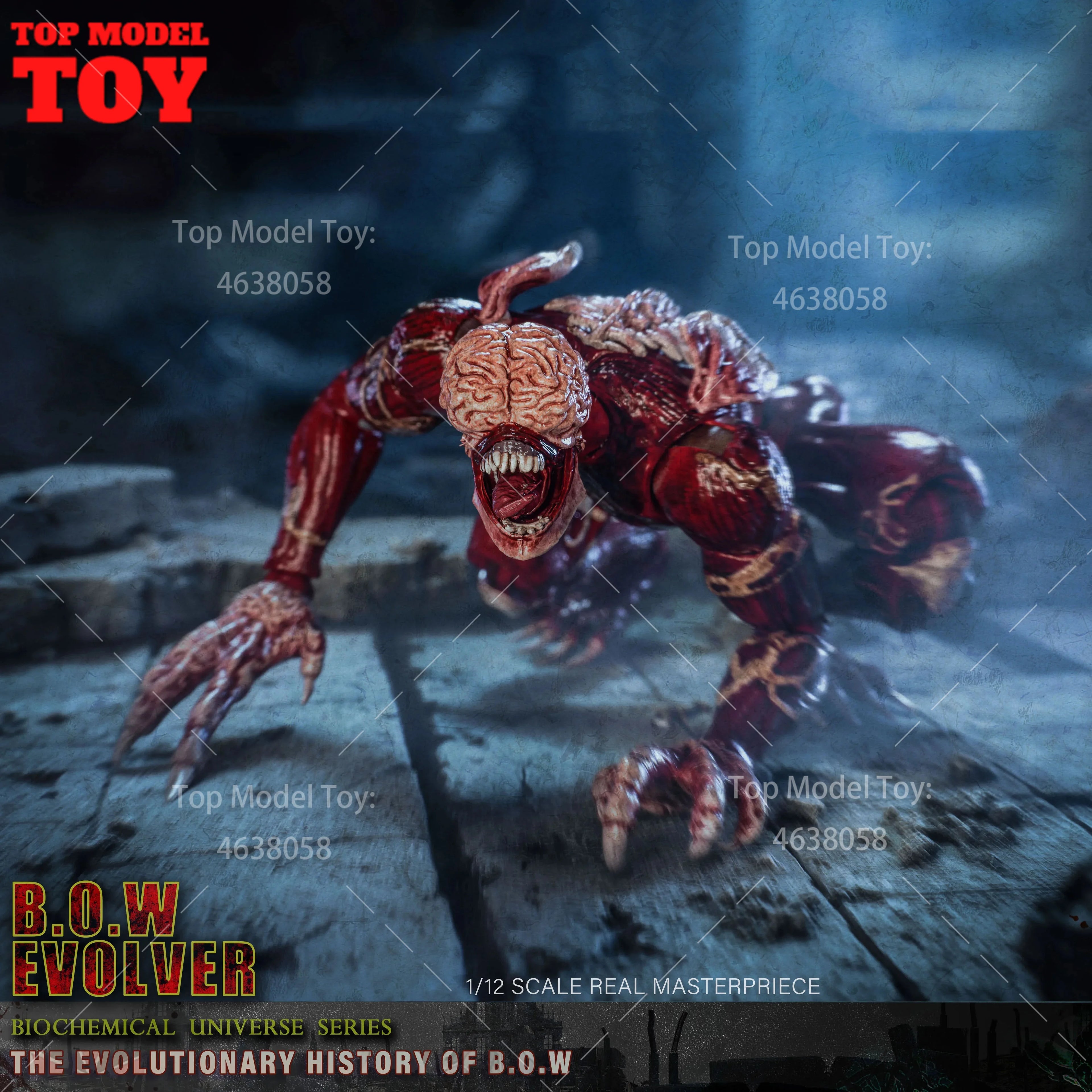 Patriot Studio 1/12 B.O.W Evolver Mutated Monster Figure Movable Model Soldier Action Figure Body Doll for Collection