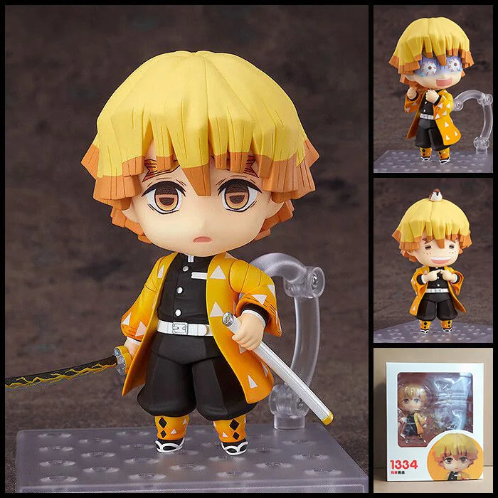 Demon Slayer Agatsuma Zenitsu Figma Action Figure - Anime Collectible Model Toy for Fans And Collectors Painted DX-522