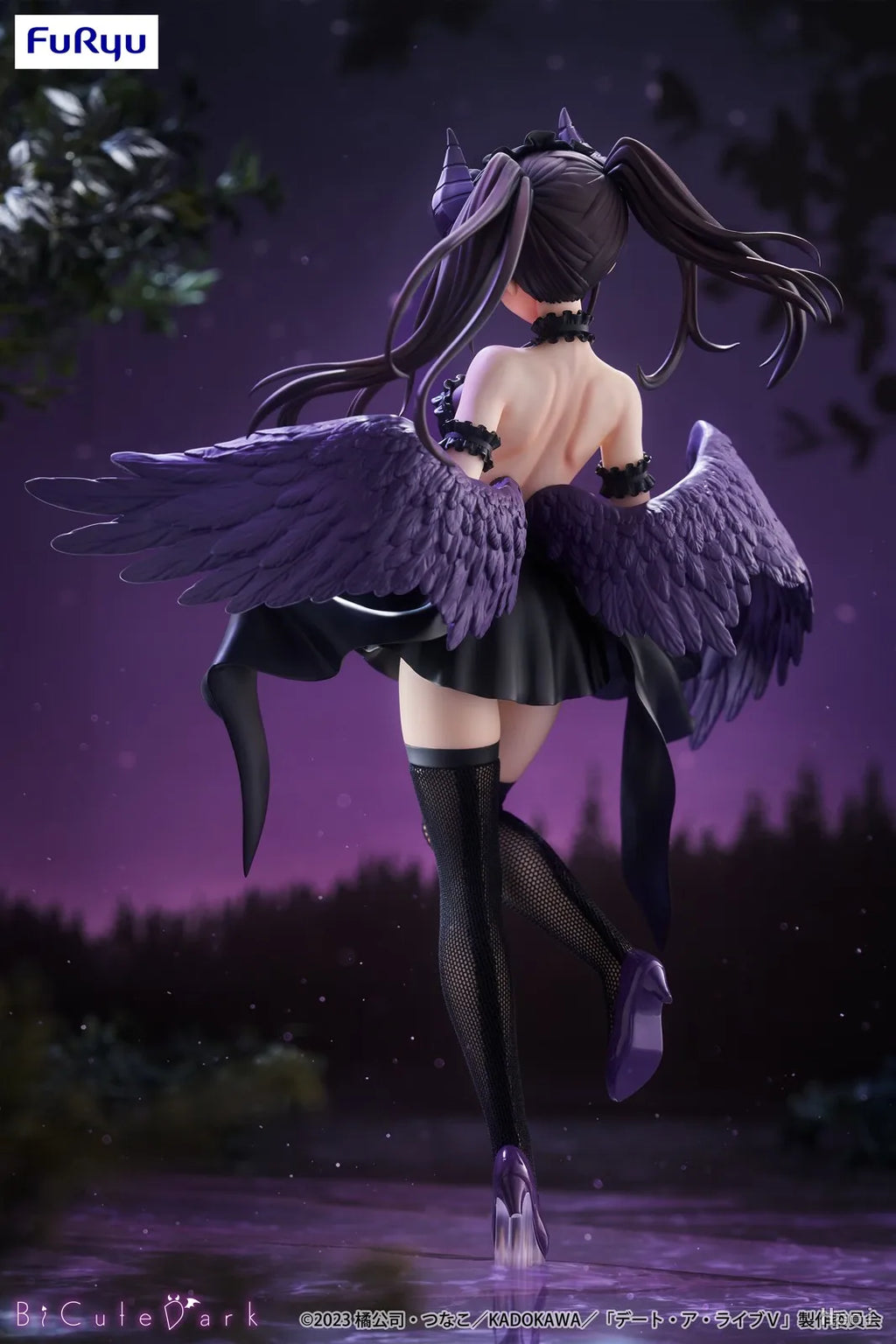 In Stock FuRyu BiCute Dark Tokisaki Kurumi Little Devil Desktop Cute Doll Anime Action Figure Toy Gift Model Collection