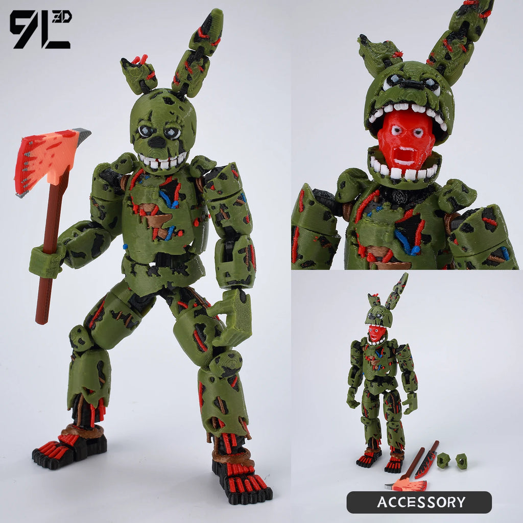 9L3D Printed FNAF Freddy Fazbear's Pizza Springtrap Toys Action Figures Anime Model Lucky13 Dummy13 Titan13 Ornaments Gifts