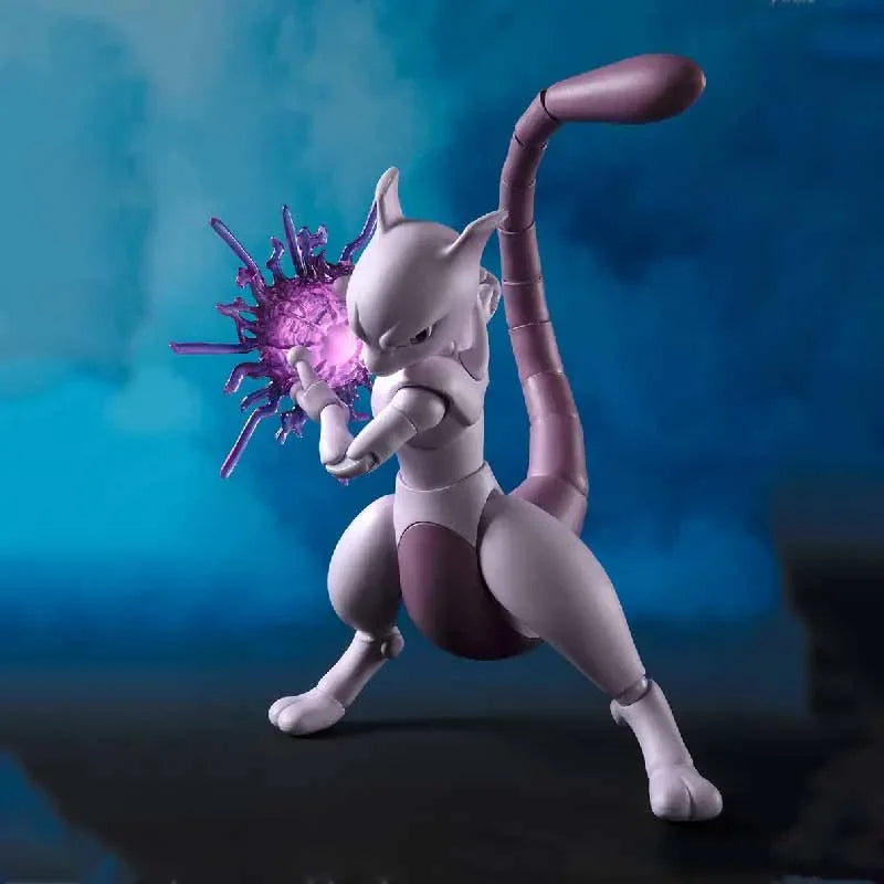 Bandai Original SHF  Anime Figure pokemon Arts Remix KAMEX MEWTWO Action Figure Toys For Boys /Girls /Kids /Christmas Gift