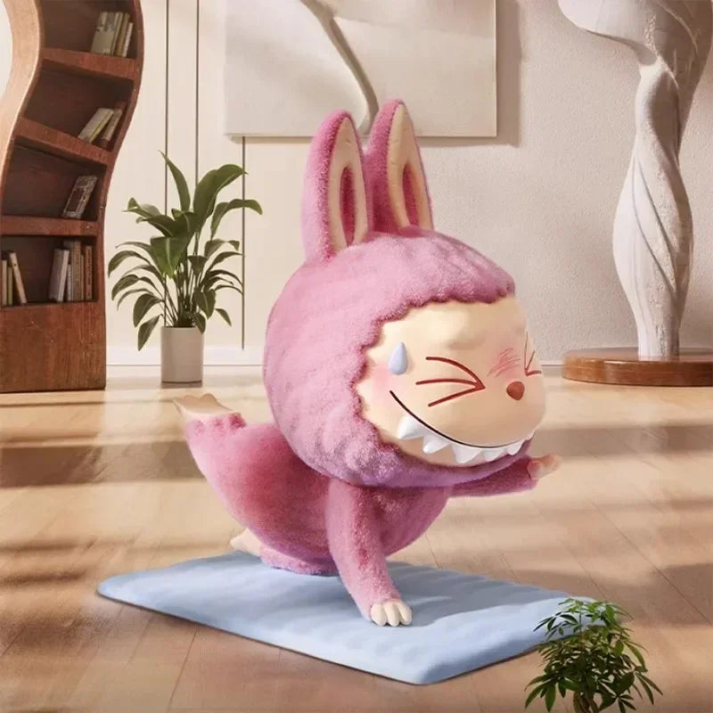 Authentische und beliebte POPMART THE MONSTERS Labubu Lazy Yoga Sammelfigur in Blindbox – Spielzeug, Dekoration, Geschenk