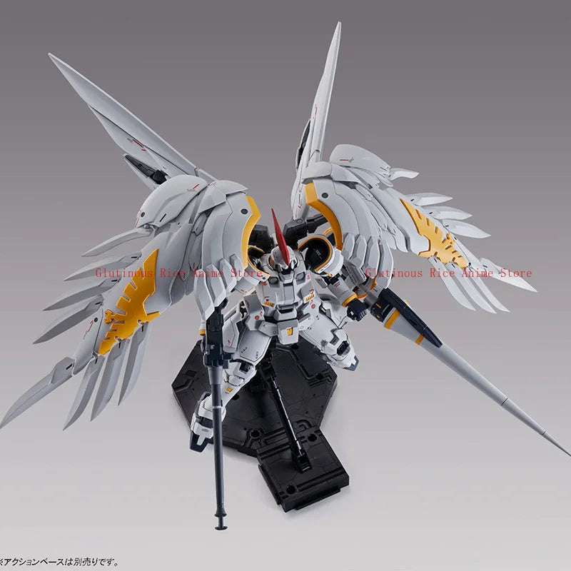 Bandai MG 1/100 pb limit GUNDAM OZ-00MS TALLGEESE FLUEGEL EW model Kit Anime Action Fighter assembly model toy gift for kids