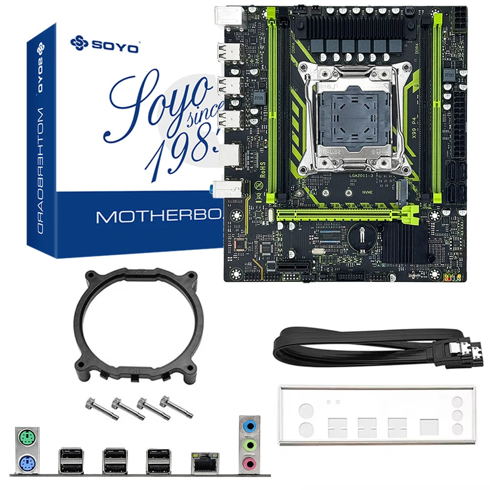 SOYO X99 Motherboard Kit With Intel Xeon E5 2650 V3 CPU & Dual-channel DDR4 8Gx2 2133MHz ECC RAM for Gaming Computer components