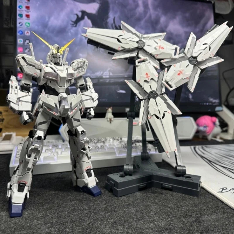 SHENSHOU 2202 Mgex Unicorn Ver.Ka 1/100 Rx-0 Assembly Plastic Model Kit Action Figure With Light Assembly And Maintenance Toys