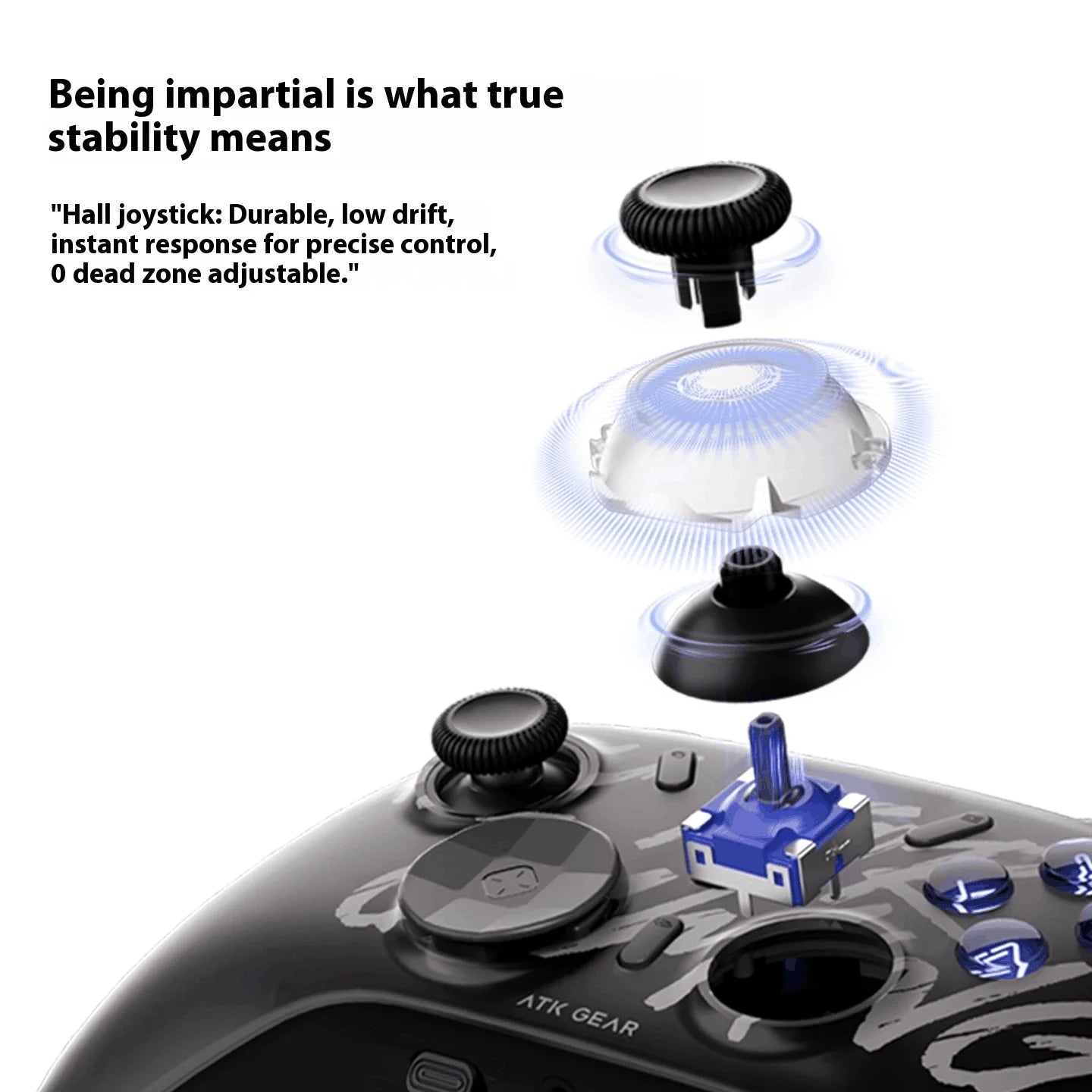 ATK Tomahawk Wireless Game Controller Tri-Mode 1000Hz Return Rate Gampad for Switch2 Pc XBox NS2 Android IOS Hall Rocker/Trigger