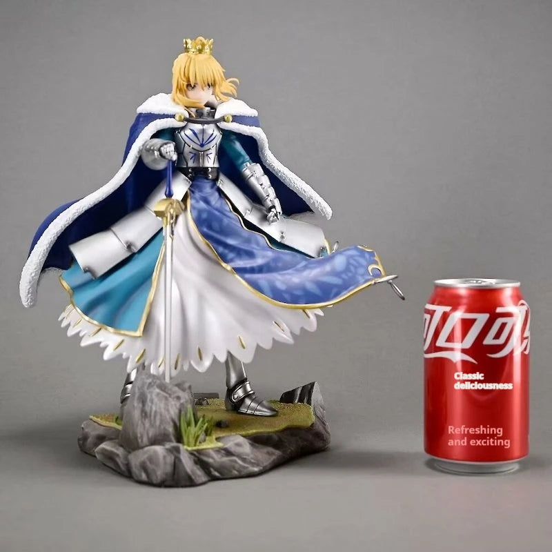 Fate Stay Night Anime-Produkte König Artus Altolia Pendragon Rüstung Säbel Stehende Haltung 27cm Actionfiguren Ornament Spielzeugmodell