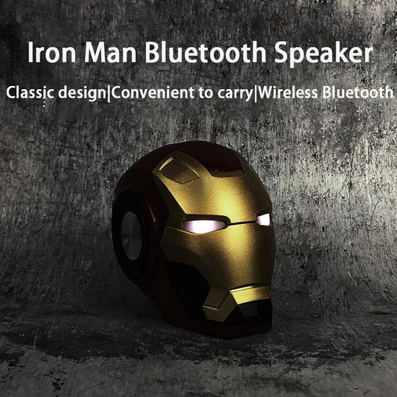 Anime Figure Bluetooth Speaker Iron Man Portable Cool Wireless Audio Bluetooth Speaker Boys Desktop Ornament Toys Birthday Gift