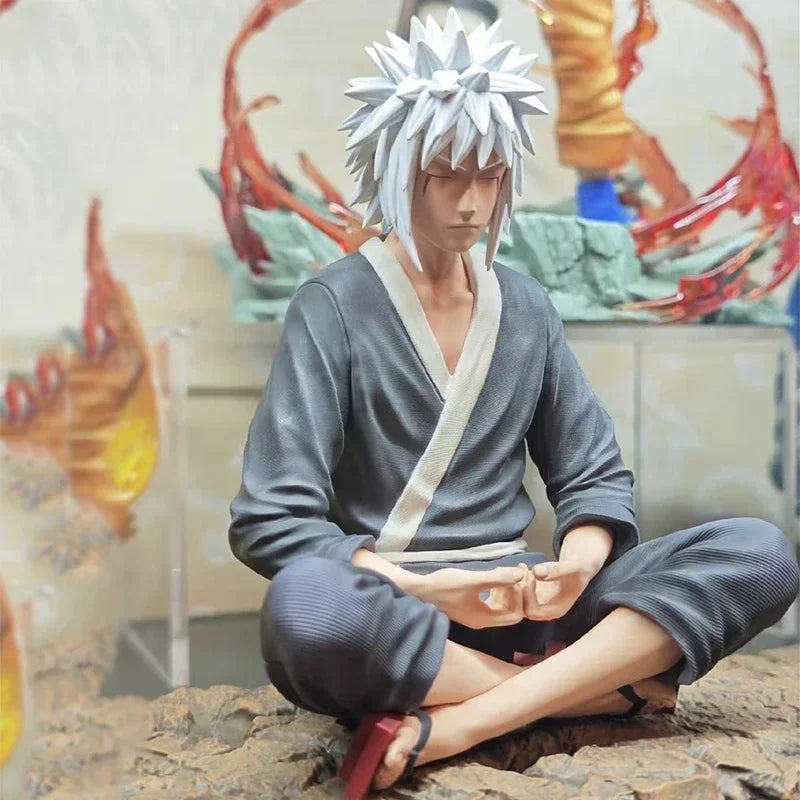 15cm Anime Jiraiya Shippuden Figurine Model GK Naruto Action Figure LF Jiraiya Figures Sitting Statue PVC Collectible Dolls Toys