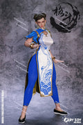 1/6 Movable Eye Fighting Goddess Chun Li Cheongsam Cloth PLAY TOY P026 Muscle Female Body 12" Full Set Action Figure Collection