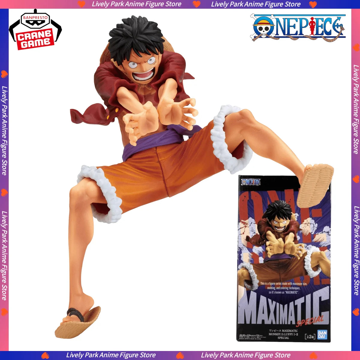 Original BANDAI BANPRESTO ONE PIECE MAXIMATIC MONKEY D.LUFFY SPECIAL Anime-Figuren, Kinderpuppen, Sammlermodellspielzeug