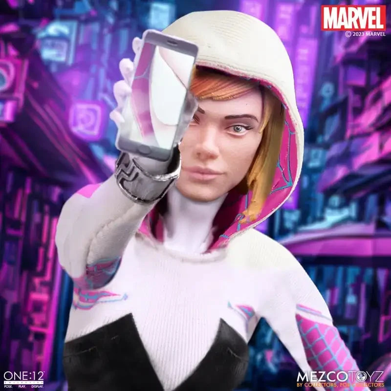 Spot Sale100% Original Mezco Toyz Comics One:12 Collective Ghost Spider Spider-Gwen Anime Action Collection Figures Model Toys