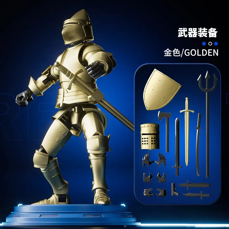 New knight Titan 13 Action Figures T13 Figure 3D Printed Multi-Jointed Movable Lucky 13 Action Figure toys for kids gifts