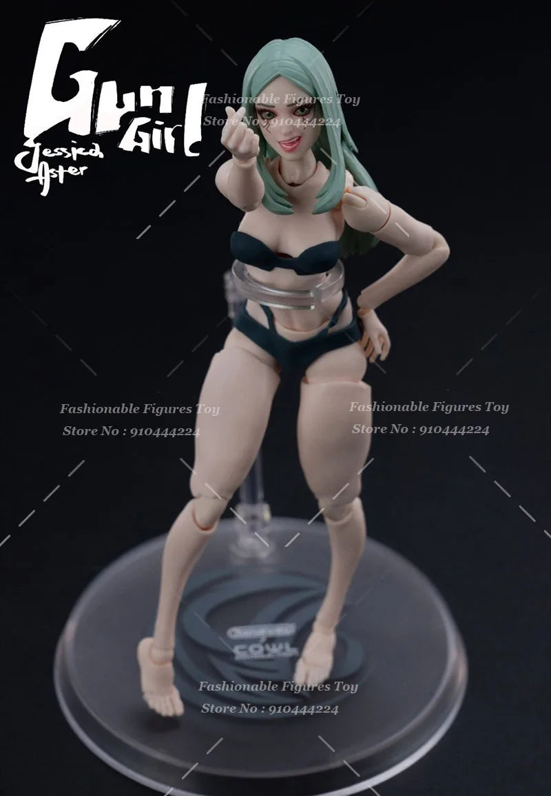 IN STOCK Romankey X COWL 1/12 Women Soldier Battle Gun Girl Jessica Anime Cool Mobile Suit Girl 6" Super Flexible Movable Model