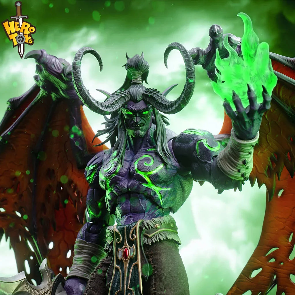 HERO TOYS 1/10 Scale Male Soldier Demon Hunter Illidan Full Set about 24Cm Action Figure Collectible Model Toys Doll Gifts