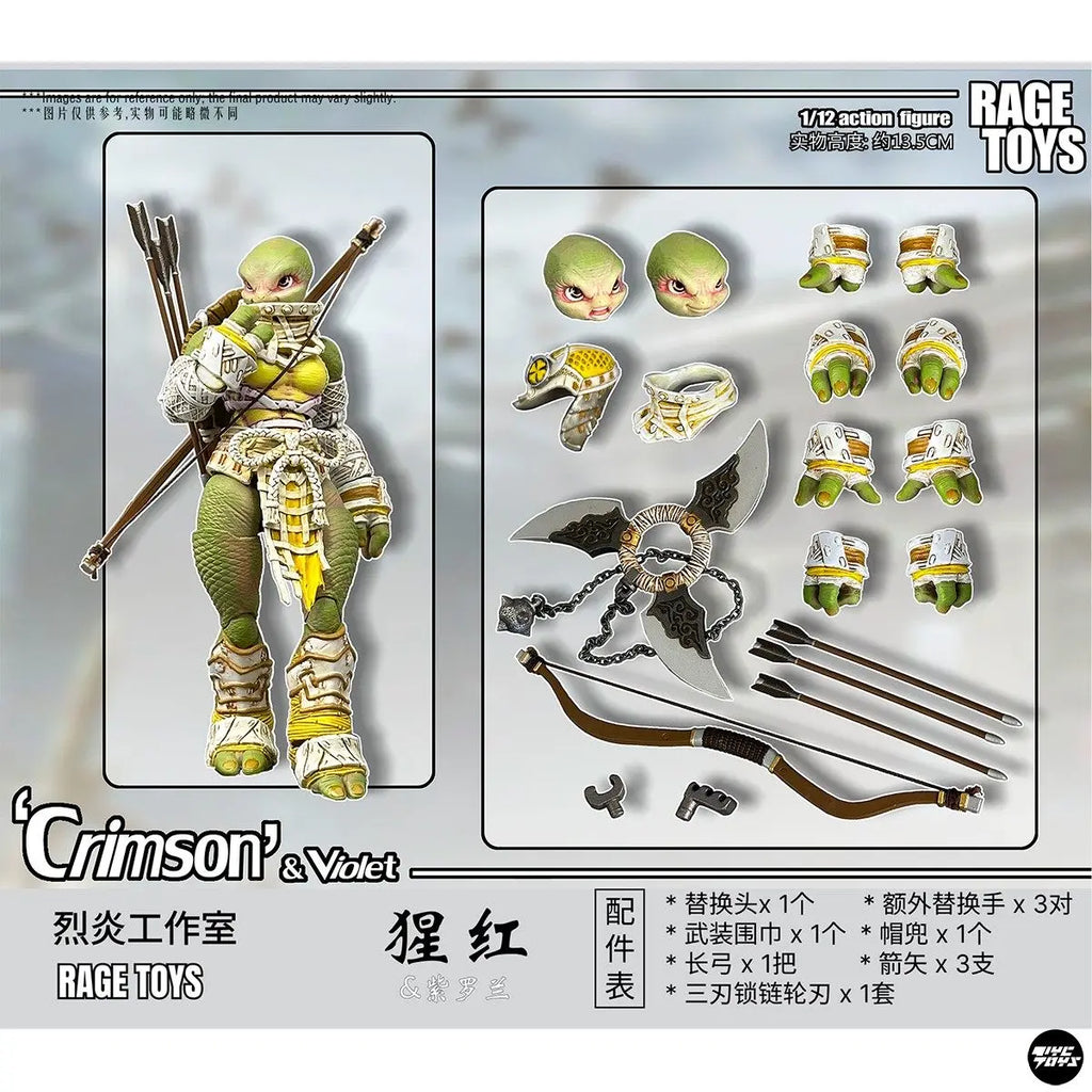 RAGE Toys Turtle Sisters: Crimson & Violet 1/12 Scale Action Figure Anime Models Toy Doll Gift Hobby Collectible