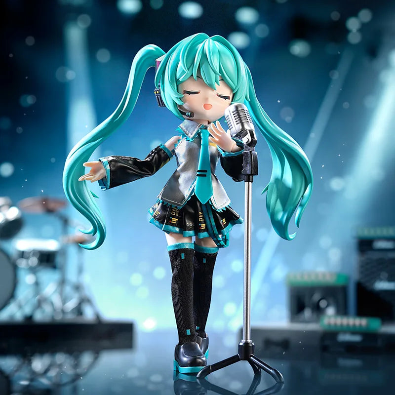Q version Blokees Hatsune Miku Action Figure Joint Mobility Anime Assembly Figurine Toy Cartoon Cute Doll Collection Modle Gifts