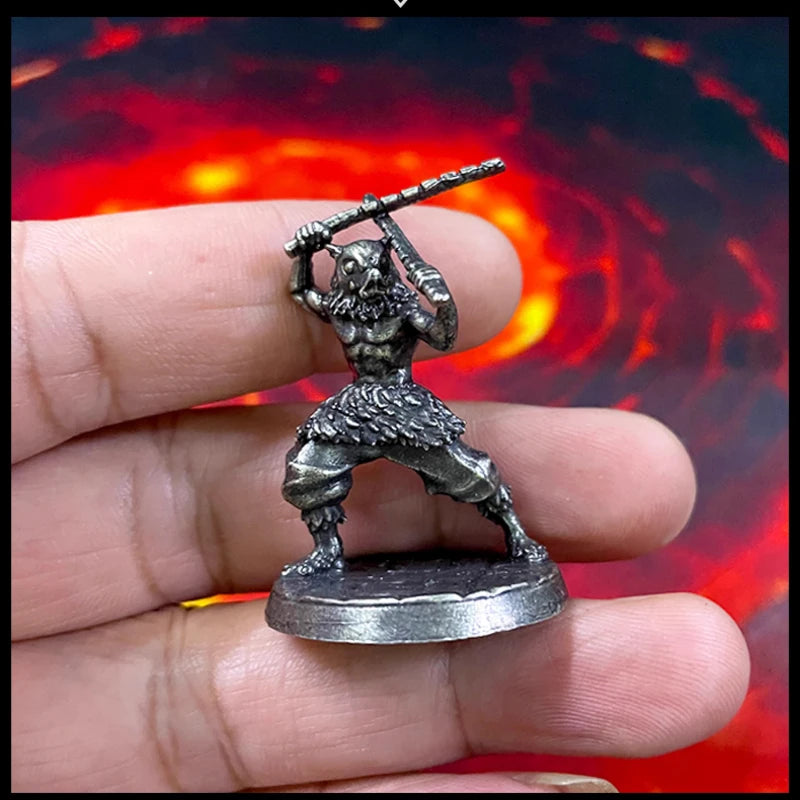 1pc Anime Slayer Gk Soldier Models Copper Vintage Style Miniatures Ornament for Decoration Collection Crafts