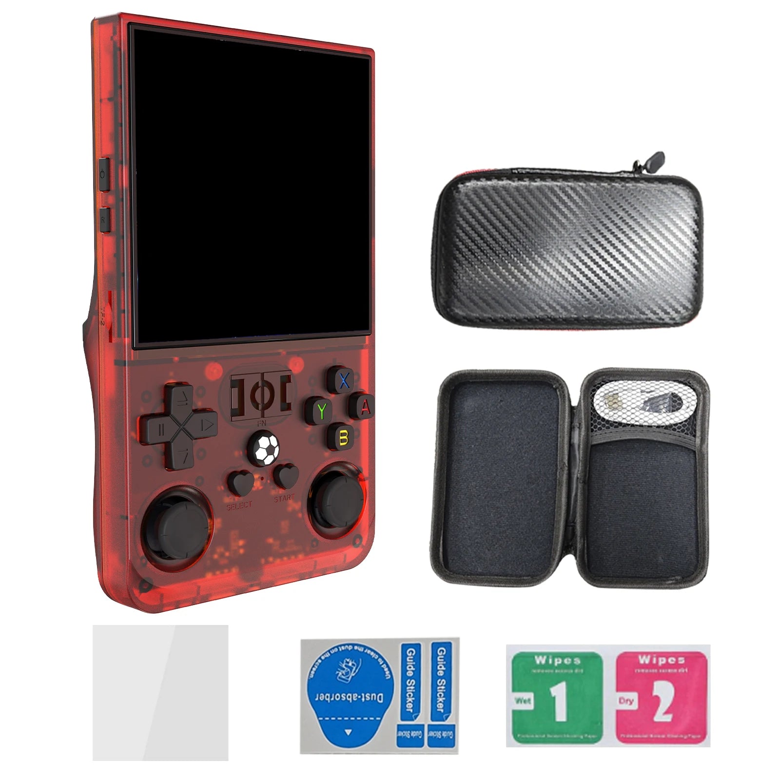 Open Source R36Max Newest Handheld Game Console  Portable Hand Held 4.0-in 4k HD IPS Screen Large Battery Best Gift For Boy Girl