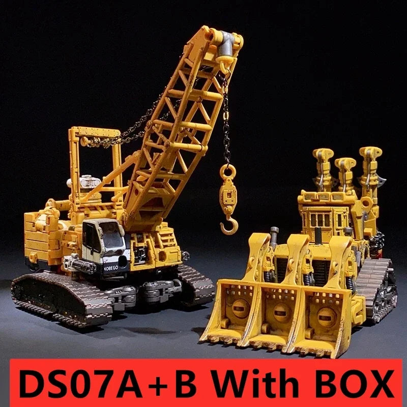 Devil Saviour Devastator DS01-08 The Ultimate Deformation Robot Toy with Mixer Car and Grab Bucket Action Figure Troublemaker