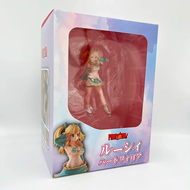 27cm Fairy Tail Mirajane Strauss Swimsuit Sexy Anime Girl Figure Erza Scarlet/Lucy Heartfilia Action Figure Model Doll Toys Gift