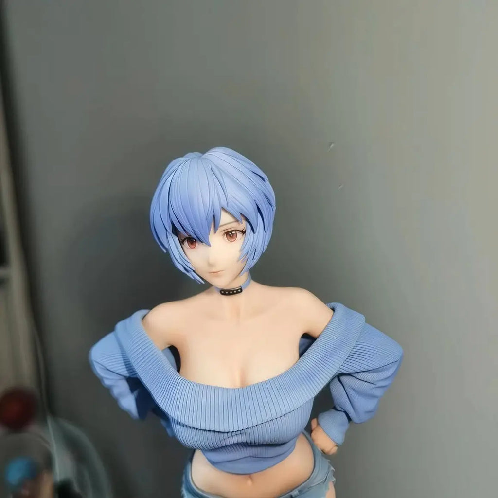 30cm Summer Girlfriend Ayanami Rei Action Figure Exquisite Painting Model Case Decoration Anime Beautiful Girl Gk Statue