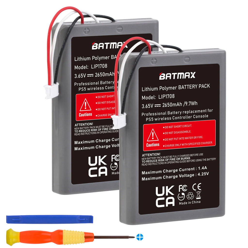 Battery for PS5 Controller,Rechargeable Li-ion Battery Akkus for DualSense Game Controller