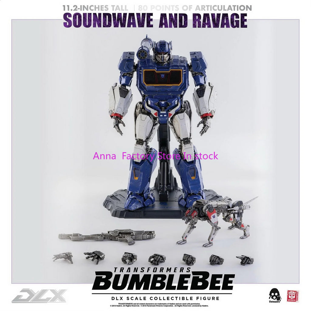 In Stock High Quality ThreeZero Transformation DLX Soundwave 80 Articulated Action Figure with Box 3A G1 MDLX