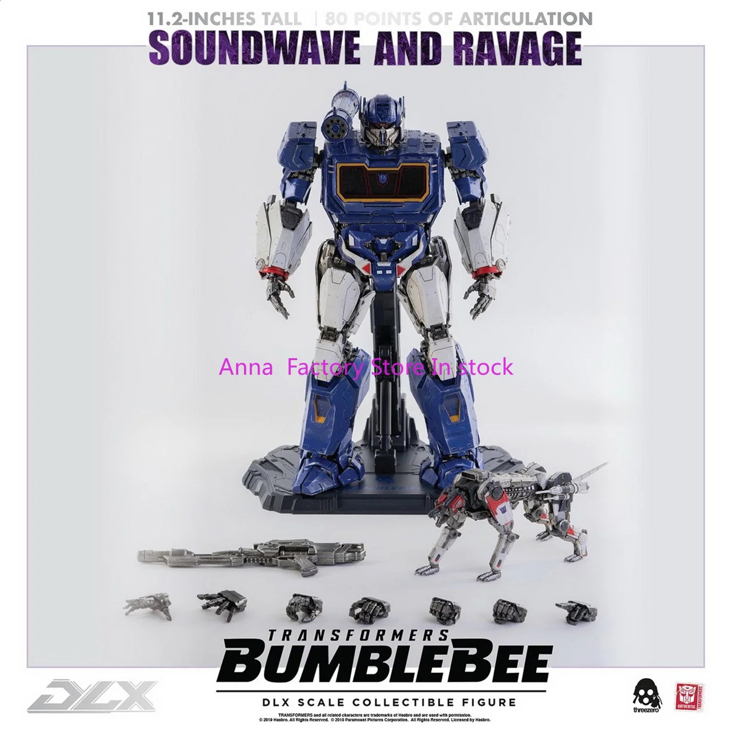 In Stock High Quality ThreeZero Transformation DLX Soundwave 80 Articulated Action Figure with Box 3A G1 MDLX