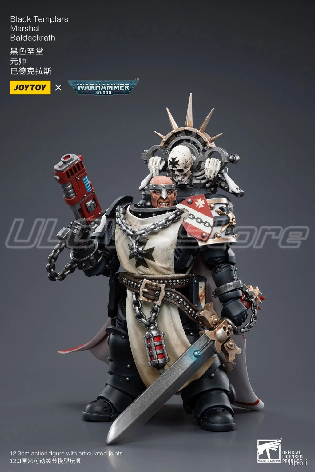 In Stock Original JOYTOY Warhammer 40K BlackTemplarsMarshalBaldeckrath 1/18 Action Figure Model Toys Gift