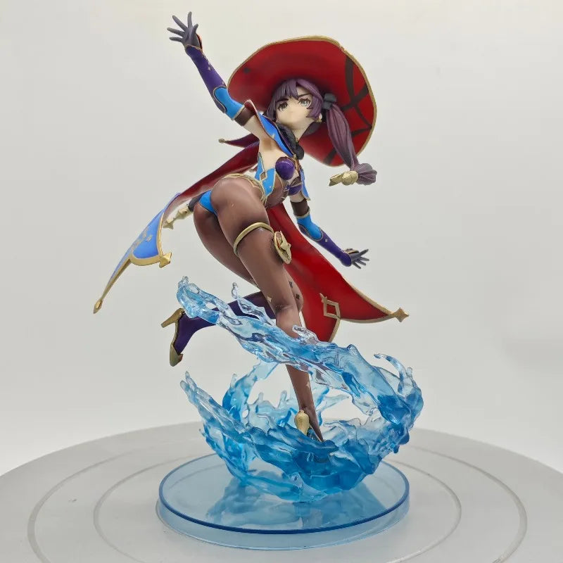 Mobile Game Anime Genshin Impact Astrologist Mona Megistus Figures Sexy Nilou Action Figures 23cm PVC Collection Birthday Toys