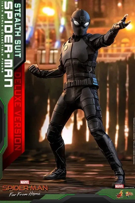 【MT】Hot Toys HT MMS540 MMS541 Marvel 1/6 Men Soldier Spider Man Black Battle Suit Full Set 12inch Action Figure Collectible Toys