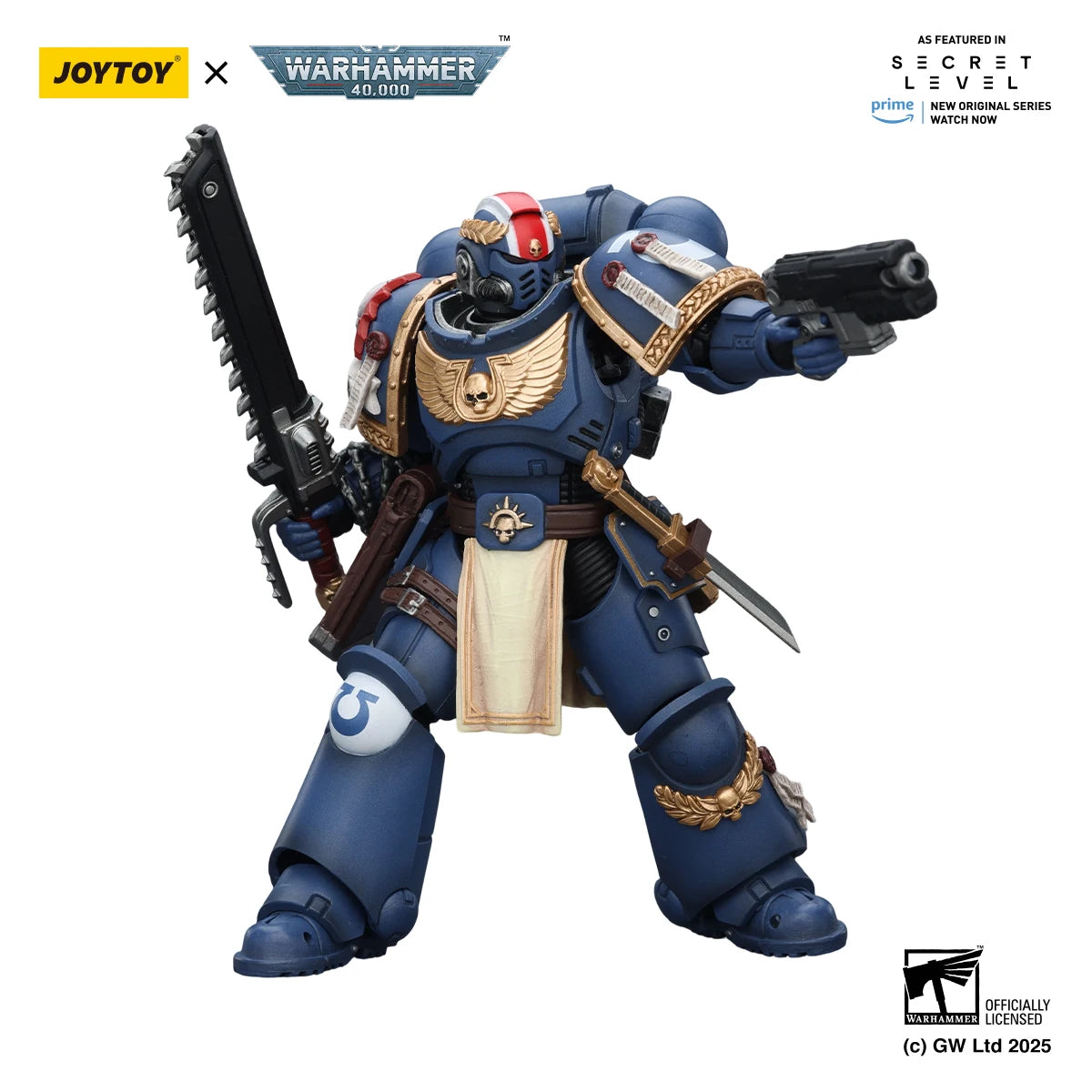 【MT】JOYTOY Warhammer 40K Ultramarines Titus with Laurels of Victory 1/18 Action Figure Model Toy