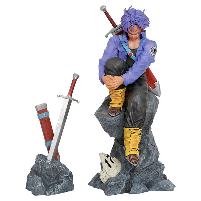 Anime Dragon Ball Z Super Saiyan The Future Warrior Trunks Sitting Ver. PVC Action Figure Statue Collection Model Toys Doll Gift