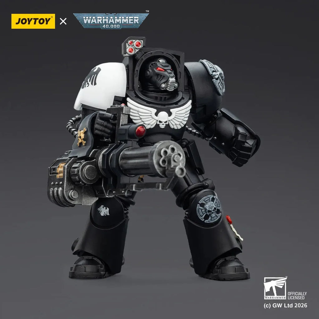 JOYTOY Warhammer 40000/40k Raven Guard Terminator 3 with Power Fist and Assault Cannon Action Figure Doll Decoration Gift Model