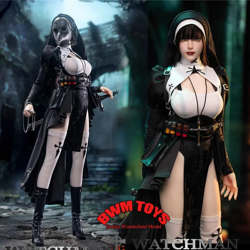 In Stock LS2025-02 1/6 Scale Female Soldier Sophia Night Redemption Nun 12inch Action Figure Model Gifts