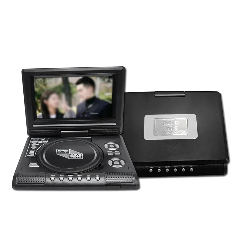 7.8 inch Mini DVD CD EVD Disc Player Desktop Digital Smart TV Players Remote Control Portable Travel 270° Rotatable Screen