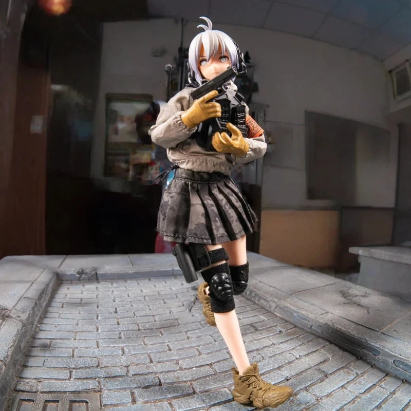 Pa003 Pocket Art Series Vol.3 Sasha 1/12 Scale Action Figure 6in Female Soldier Articulated Doll With Cloth Clothes Collectible