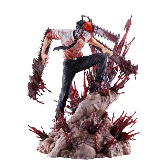 29cm Chainsaw Man Denji Figure Chainsawman Anime Figures Pvc Statue Pochita Action Figurine Copy Model Doll Decoration Toys Gift