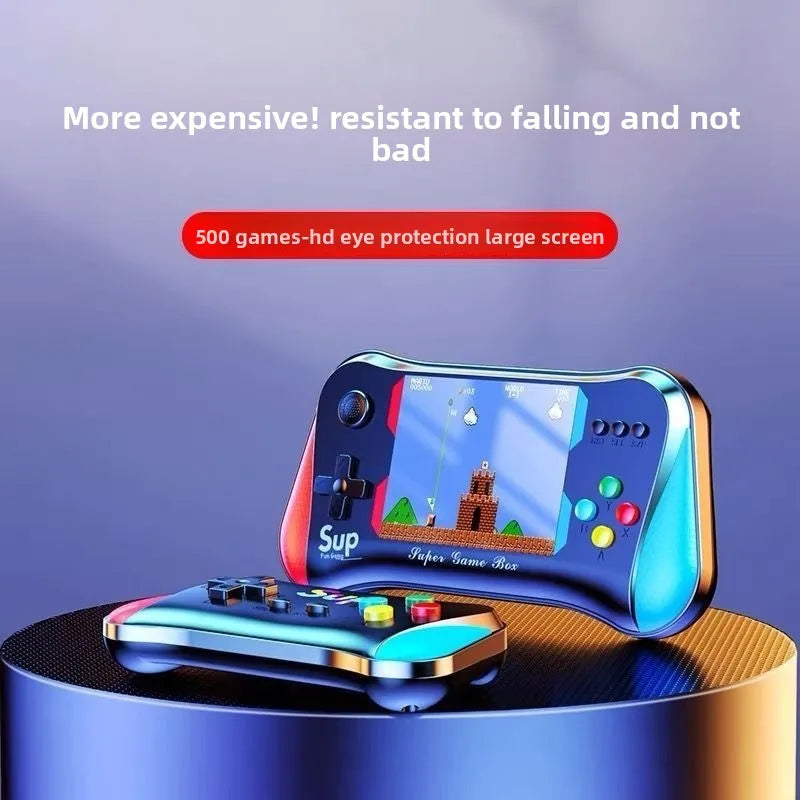Die x7m Handheld-Farbbildschirm-Spielekonsole bietet 500 brandneue, Retro- und klassische Spiele für Kinder