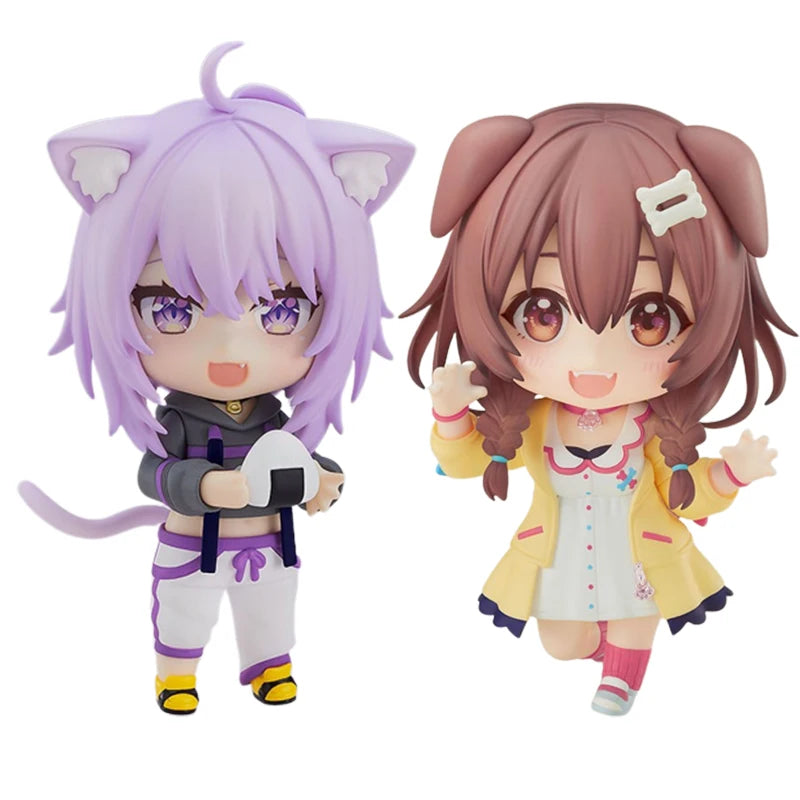 GSC Hololive Vtube Anime Figure 10Cm NENDOROID Inugami Korone Nekomata Okayu Action Figure Toys For Kids Gift Collectible Model