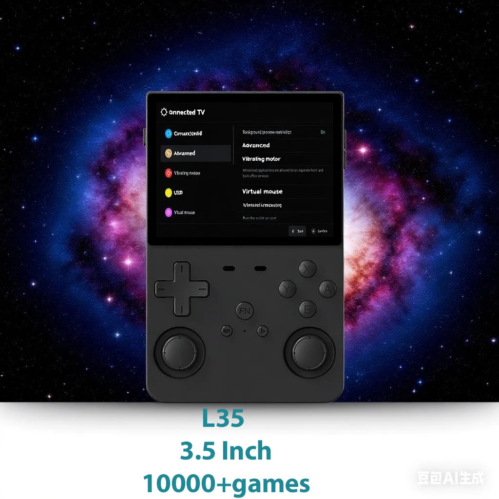 Open Source L35 Handheld Video Game System 3.5 Inch IPS Screen Portable Pocket Video Player 64GB Games