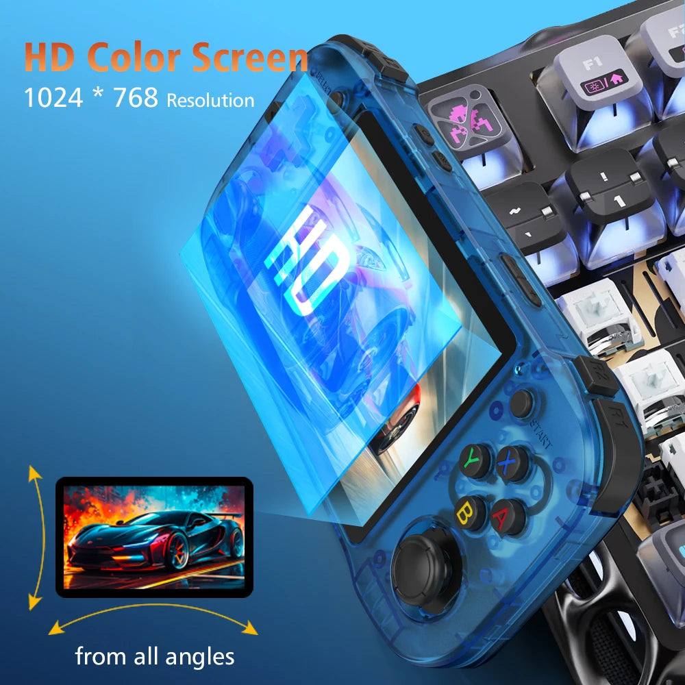 R46H Retro Handheld Console Classic Game 4.2 inch HD IPS Screen Portable Video Player MAX 128G 29K Game R36H R36S