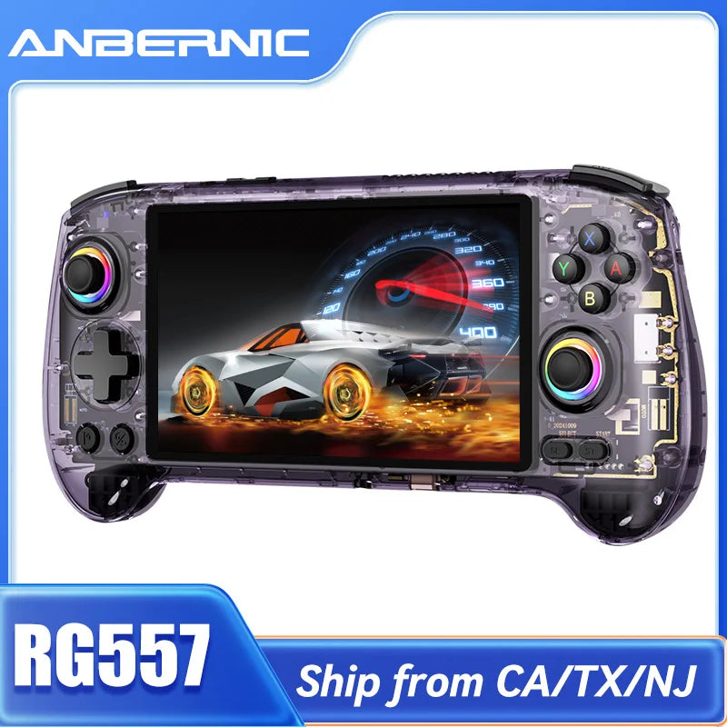 ANBERNIC RG557 Handheld Game Console Android 14 5.48' AMOLED Screen 256G 8K+ Game ANBERNIC RG557 Handheld Game Console Android 14 5.48' AMOLED Screen 256G 8K+ Game