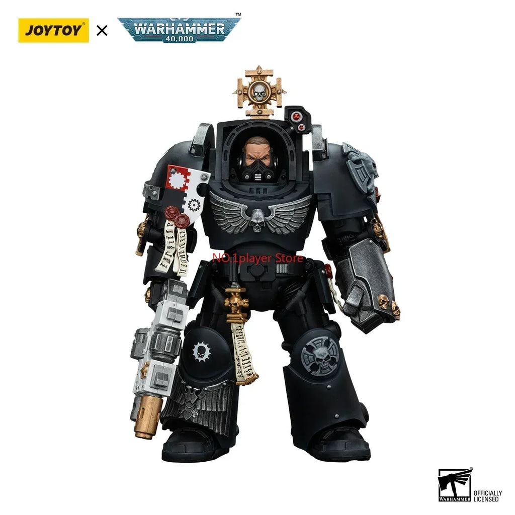 JOYTOY  40k 1/18 Action Figures 14.3cm Iron Hands Captain in Terminator Armour Garage Kit Toys in Stock