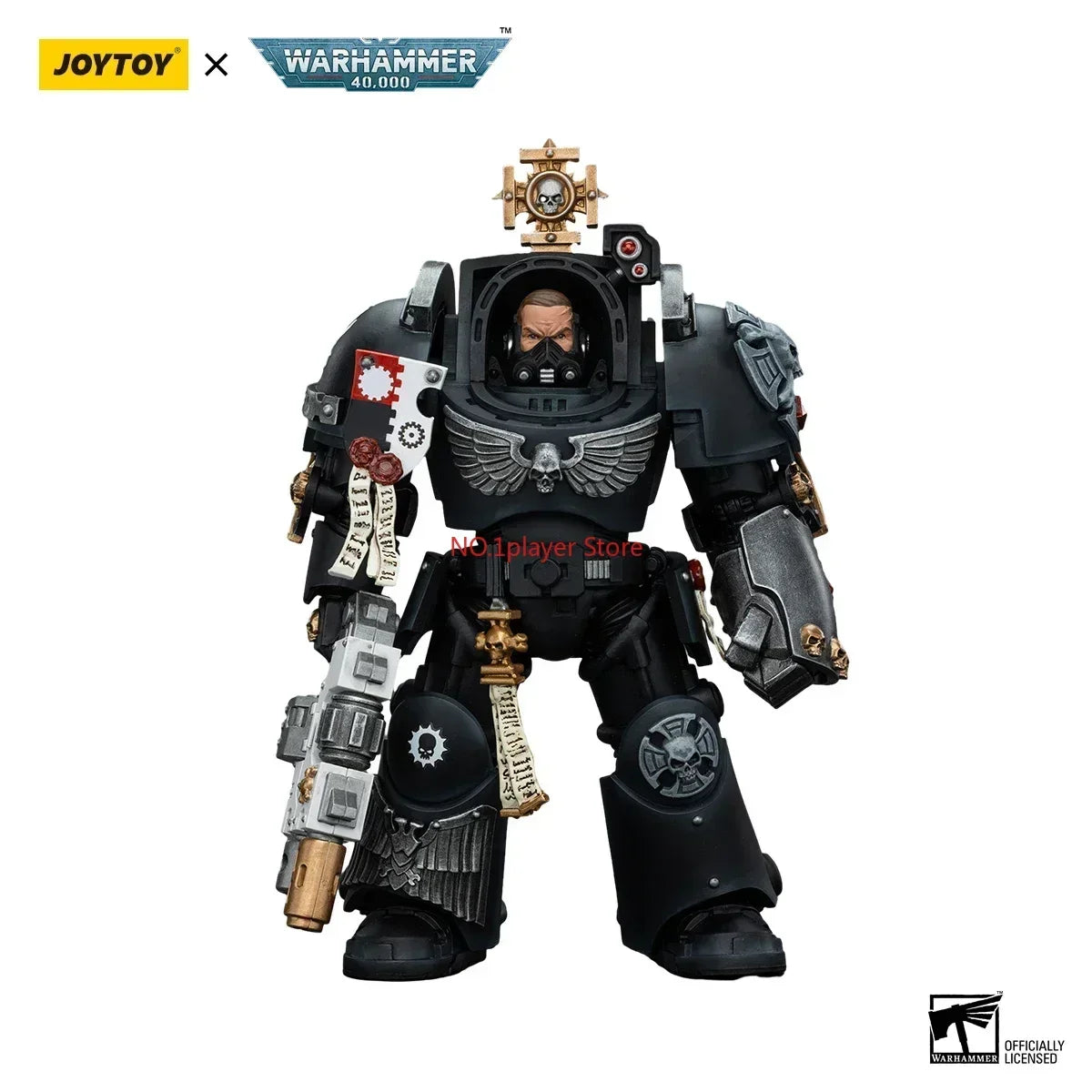 JOYTOY  40k 1/18 Action Figures 14.3cm Iron Hands Captain in Terminator Armour Garage Kit Toys in Stock