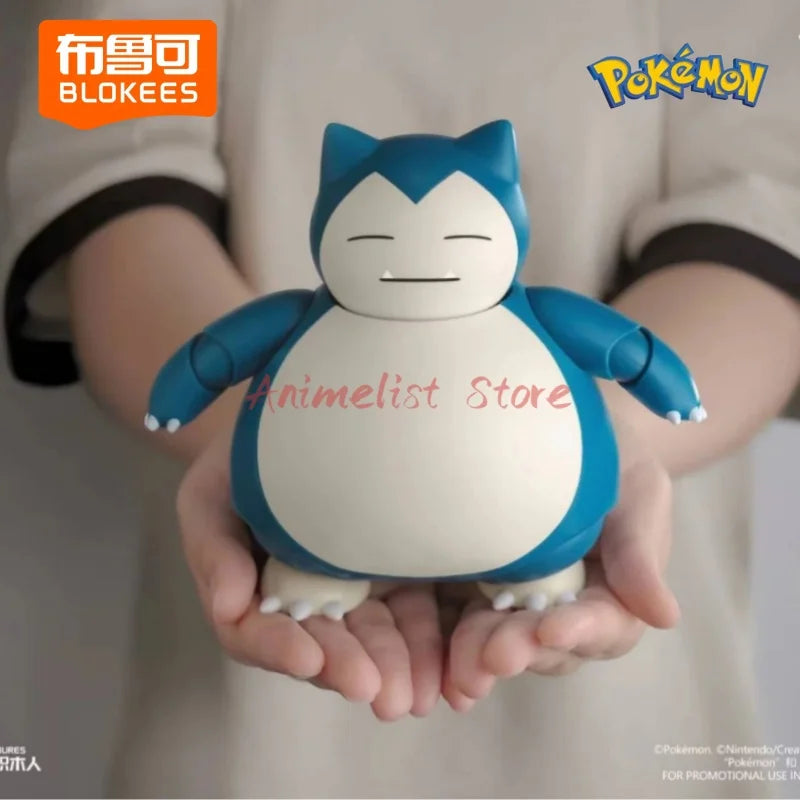 Original Blokees Pokemon Cinderace Figur Snorlax Lucario Montieren Figurine Scyther Modell Decor Anime Sammler Spielzeug Geschenk